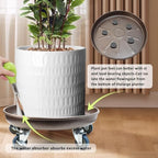 2 Pack 17 Inch Metal Plant Caddy, Copper - Image 6