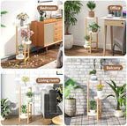 Plant Stand Indoor Outdoor Plant Rack 3 Tier 3 Potted Flower Holder Ladder Plant Stands for Balcony Window Living Room Garden Patio White - Image 6