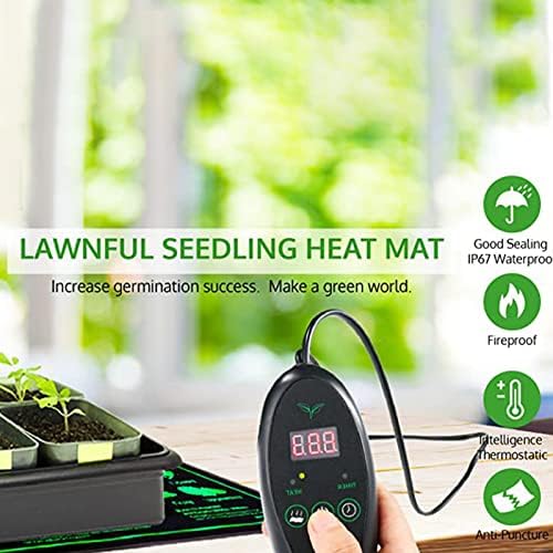 Seedling Heat Mat with Thermostat Controller, 20x10in - Plant Heating Pad for Seed Starting, Efficient Seedling Heat Pad(us Plug) - Image 2