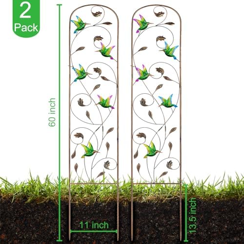 2 Pack Metal Garden Trellis for Climbing Plants - Image 2