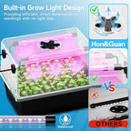 Hon&Guan 2 Pack Self Watering Seed Starter Trays with Growing Lights - Image 5