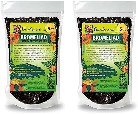 Gardenera Bromeliad Potting Mix - Crafted for Superior Performance and Exquisite Blooms - 10 QUARTS by Gardenera