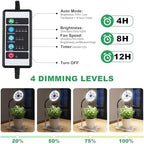 2-Pack Grow Light with Fan,Artificial Sunlight with Gentle Breeze - Image 5