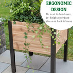 Gardener's Supply Company Raised Garden Bed Elevated Cedar Planter Box | 2' x 2' Heavy Duty Standing Garden Planters for Outdoor Plant Vegetables & Flower Gardening Perfect for Patio, Lawn & Backyard - Image 5
