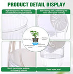 Hanging Planter Set of 6 Self Watering Indoor Flower Pots with Water Level Indicator Modern Plant Hangers for Indoor Garden Decor Balcony Apartment Boho Home Decoration Easy Care(White) - Image 3