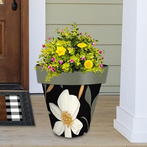 Briarwood Lane Everyday Planter 14" x 15" x 15" Elegant Flowers Large Planter - Image 3
