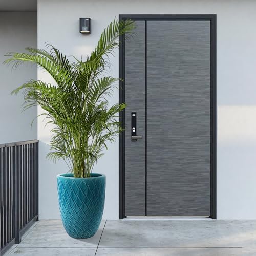 Hand Glazed Ceramic Plant Container Modern Decorative Pot Planter Drainage Hole Thick Earthenware Vessel Breathable Clay Porous Walls Weighty Stable Base Root Succulents Herbs Palms (Cyan) - Image 3