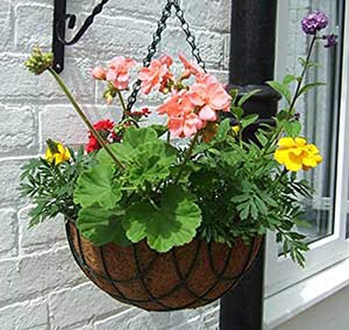 MTB Supply 4 Pack 14 Inch Garden Hanging Baskets Vintage Geo with Coco-Liner for Home Balcony Patio Decoration Outdoor Hanging Planter - Image 7