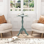HLR Round Small End Table, Wooden Pedestal Side Tables for Small Spaces - Image 5