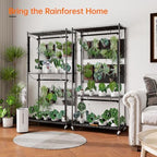 Bstrip Plant Shelf with Grow Light, Pegboard and Base Tray, 29.5x13.8x59in - Image 4