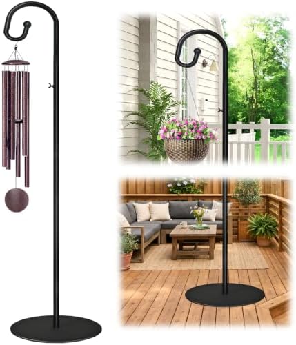 76" Shepherds Hooks for Outdoor- 3/4 Inches Thicken Wind Chimes Hanger by Creatingvividfunspacesforyouroutdoors