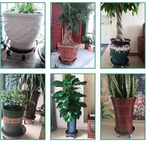 Rolling Plant Caddy Dolly with Wheels, 18" Heavy Duty Plant Stand on Casters for Planters, Wheeled Plant Roller Base for Indoor Outdoor Flower Pot, Black, 1 Pack - Image 4
