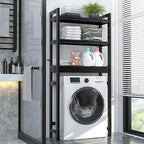 Homykic Bamboo Over The Toilet Storage and Ladder Shelf Bundle, Black - Image 5