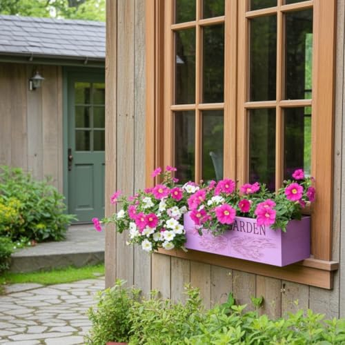 Personalized Cedar Window Planter Box – Custom Engraved Wooden Railing Flower Pot for Indoor or Outdoor Use, Handmade in USA - Image 4
