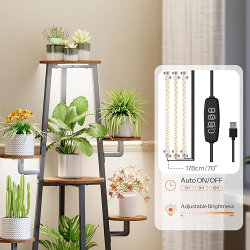 HOOBRO Plant Stand Indoor with Grow Lights, 7-Tier 47.2" Plant Shelf - Image 5