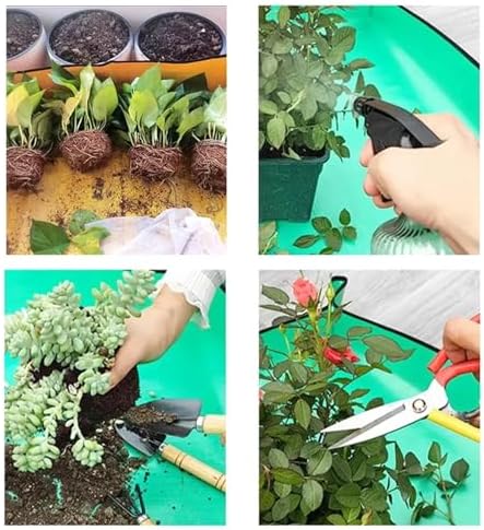 2 PCS Waterproof Foldable Garden Plant Flower Pot Planting Mat Transplanting Mats for Patio - Image 6