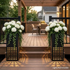 2 Pack Tall Metal Planter Box for Outdoor Plants, 14"L x 14"W x 30.27"H - Image 6