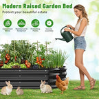 Black Oval Raised Garden Bed / Galvanized Steel Planter Box,60X24X12 inches - Image 2
