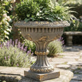 KEIKI MGO Urn Planters Outdoor, Large Garden Pots for Flowers Plants, Blue by KEIKI