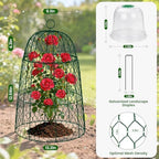 12 Pack XL Metal Garden Cloches for Plants, 17" Tall Chicken Wire Cloches - Image 2