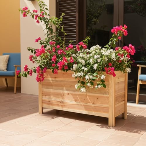 Tall Cedar Raised Garden Planter Box with Legs – Elevated Design for Comfortable Gardening, Custom Sizes for Home, Patio & Commercial Use (24" L x 18" W x 25" H) - Image 7