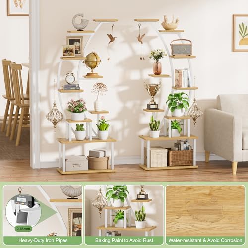 2 Pack Plant Stand Indoor with Grow Lights, 9 Tier Large Tall Plant Shelf - Image 7