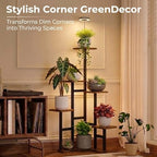 Plant Stand Indoor with Grow Lights, 6 Tiered Corner Plant Stands for Indoor Plants, Max Height: 43" Corner Shelf & Plant Shelf, Flower Display Holder, Corner Shelves for Living Room Gardening Warm Light Auto Timer 3H/9H/12H - Image 3