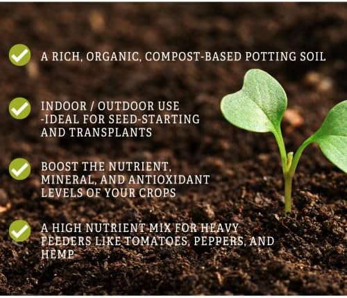 Vermont Compost Company Fort Vee Organic Potting Mix | High-Nutrient Compost-Based Soil for Indoor & Outdoor Container Seed Starting, Plants & Vegetable Gardening | 20 Quarts - Image 3