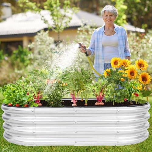 Galvanized Raised Garden Bed, 4x2x1ft, 2 Pack, Silver - Image 2
