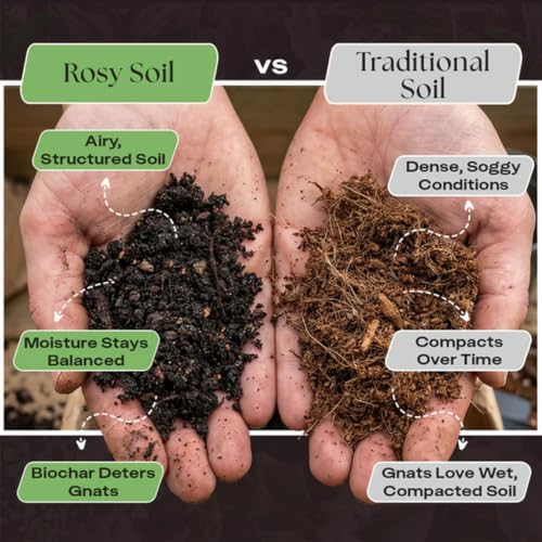 Rosy Soil Garden Mix Biochar Potting Soil for Outdoor Plants, 8 Quart - Image 3