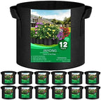 JNYONG 12-Pack 30 Gallon Thickened Non-Woven Grow Bags by JNYONG