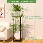 Lilybud--lily Plant Stand Indoor, 41'' Extra Tall Wood Plant Stands Heavy Duty Pedestal Stand for Indoor Outdoor, Modern Corner Flower Stand for Patio, Living Room, Balcony - Image 3