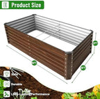 SnugNiture Galvanized Raised Garden Bed 6x3x2FT Outdoor Large Metal Planter Box Steel Kit for Planting Vegetables, Flowers - Image 6