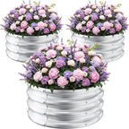 ZXZYHFTY Round Raised Garden Bed Set, 3 Pack, 2 x 2 x 1 Ft, Silver by ZXZYHFTY