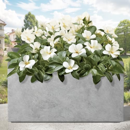 Kante Modern Rectangular Pale Gray Concrete Planter 23" L 12" H 12" W - Image 4