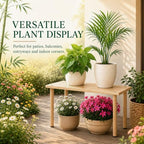 RattanView 16 Inch Bamboo Wood Display Riser 4-leg Plant Stand - Image 4