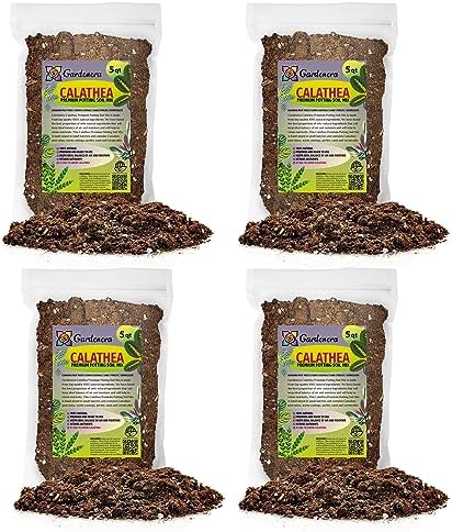 Gardenera Calathea Plant Potting Mix - Elevate Your Space with a Premium Blend for Distinctive Foliage Patterns - 20 Quart by Gardenera