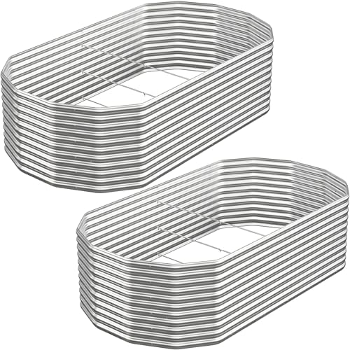 Raised Garden Bed Outdoor Upgrade Oval 2 Pack Tall 8x4FT, Galvanized Metal Garden Beds to Grow More in the Same Space, Raised Beds for Gardening Vegetables & Flowers Reinforced Design by Mostmahes