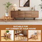 Solid Wooden Stool 11.7''H Wooden Plants Stand Wooden Decorative Stool Small Wood Stand for Bathroom Bedroom Livingroom Kitchen Bathroom - Image 7