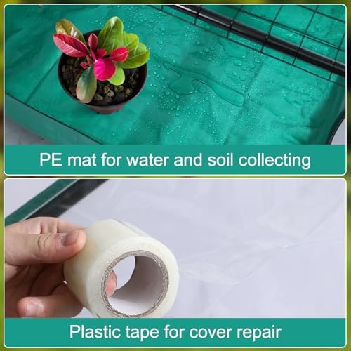 5 Tier Mini Greenhouse for Indoor Outdoor, Portable Green House with Durable PVC Cover and Shelves for Seedling, Heavy Duty Greenhouse with Waterproof Mat and Cover Tape, Gardening Gifts for Women Men - Image 5