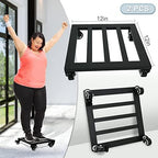 2 Pack 12 Inch Plant Caddy with Wheels, 380 Lb Metal Dolly, Locking Casters - Image 2