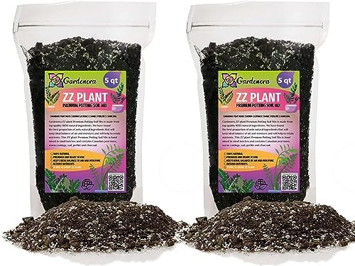Gardenera Premium ZZ Plant Expert-Grade Soil - Fast-Draining Formula Ensuring Long-Lasting Plant Vitality - 10 QUARTS by Gardenera