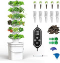 Vertical Hydroponics Growing System Kit, Indoor Outdoor Gardening System Kits, Herb & Fruits Growing Hydroponic Tower, 6 Layers (36 Pods) by sjzxuv