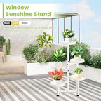 Plant Stand Indoor Outdoor,5 Tier Tall Corner Plant Shelf,White - Image 4