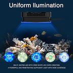 Lominie LED Aquarium Light Saltwater Aquarium Lamp 30W Full Spectrum with Remote Dimmable Nano Coral Reef Light for Fish Tank with Bracket - Image 2