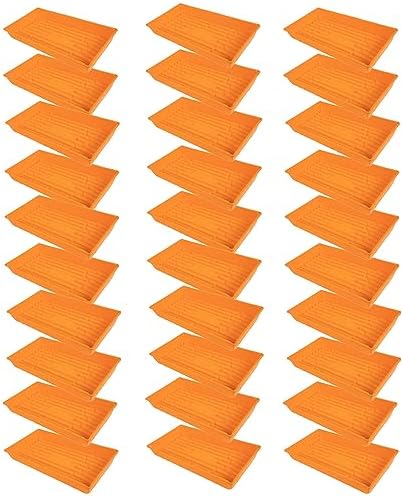 SUNPACK 10" x 20" Mega Plastic Seed Starting Tray, Orange, 2.5" (Pack of 30) - No Drainage Holes, Ideal for Greenhouses or Indoor Gardening - Made of Thick, Strong Plastic by SUNPACK