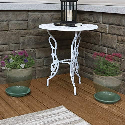 Sunnydaze 7" Ceramic Plant Saucers for Planters, 2pk, Seafoam - Image 6