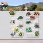 36-Pot Vertical Wall Planter System, Modular Wall-Mounted Living Garden Kit, Durable PP Injection Molded Stackable Plant Holder with Non-Woven Fabric for Indoor Outdoor Flowers Vegetables (White) - Image 6