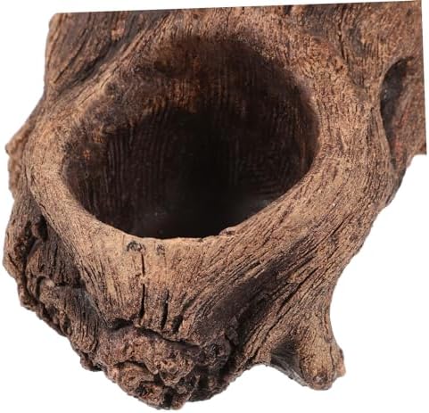 GALPADA Vintage Tree Stump Cement Planter Decorative Flower Pot for Plants - Image 3