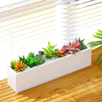FillTouch 16.1 x 3.2 x 3.5 Inch 1 Pcs Long Rectangular Planter Box,White - Image 2